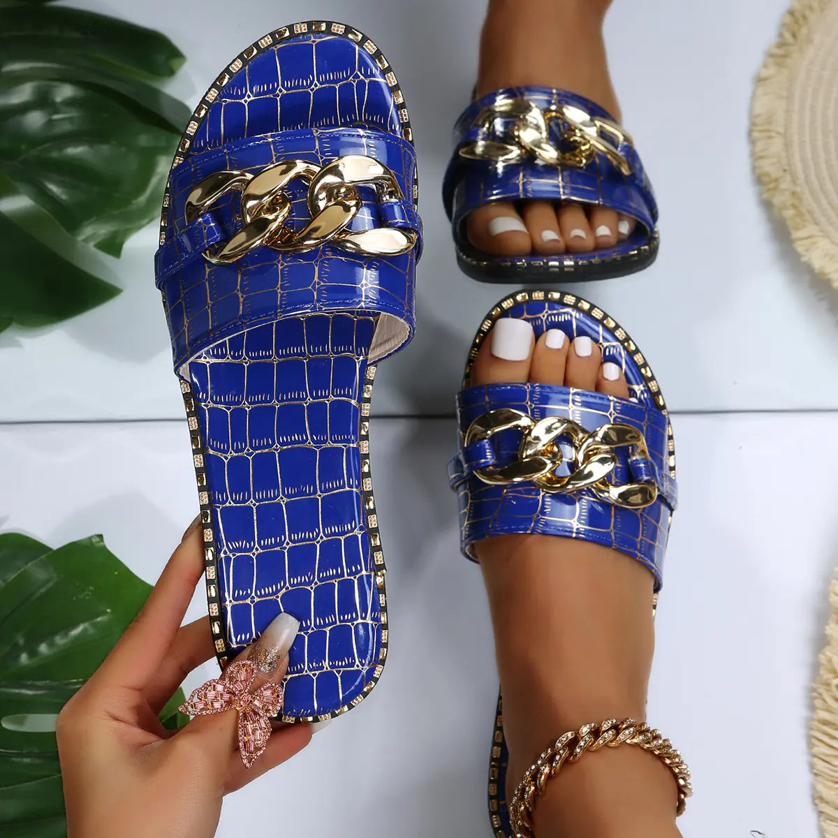 Plus Size Women's Fashion Flat Sandals