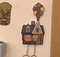 Crayon Shin chan couple keychain refrigerator sticker Simpson family flying house travel notes mobile castle couple pendant