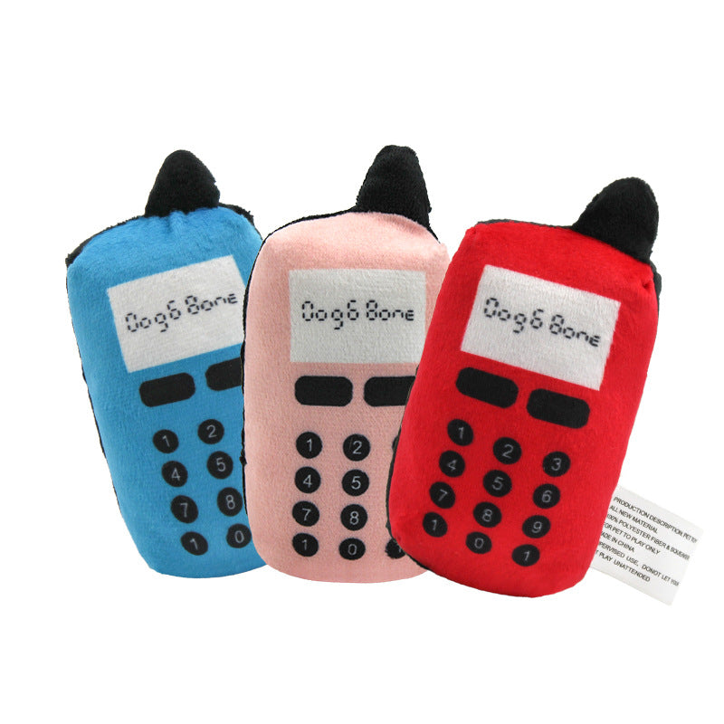 Blue Super Soft Phone Dog Sound Toy Training Interactive Toy Biting and Tearing Toy Cat Teasing Toy