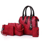 Vintage Leather 4-Piece Messenger Bag Set | Luxury Leather Tote, Clutch & Wallet Set Country in My Heart