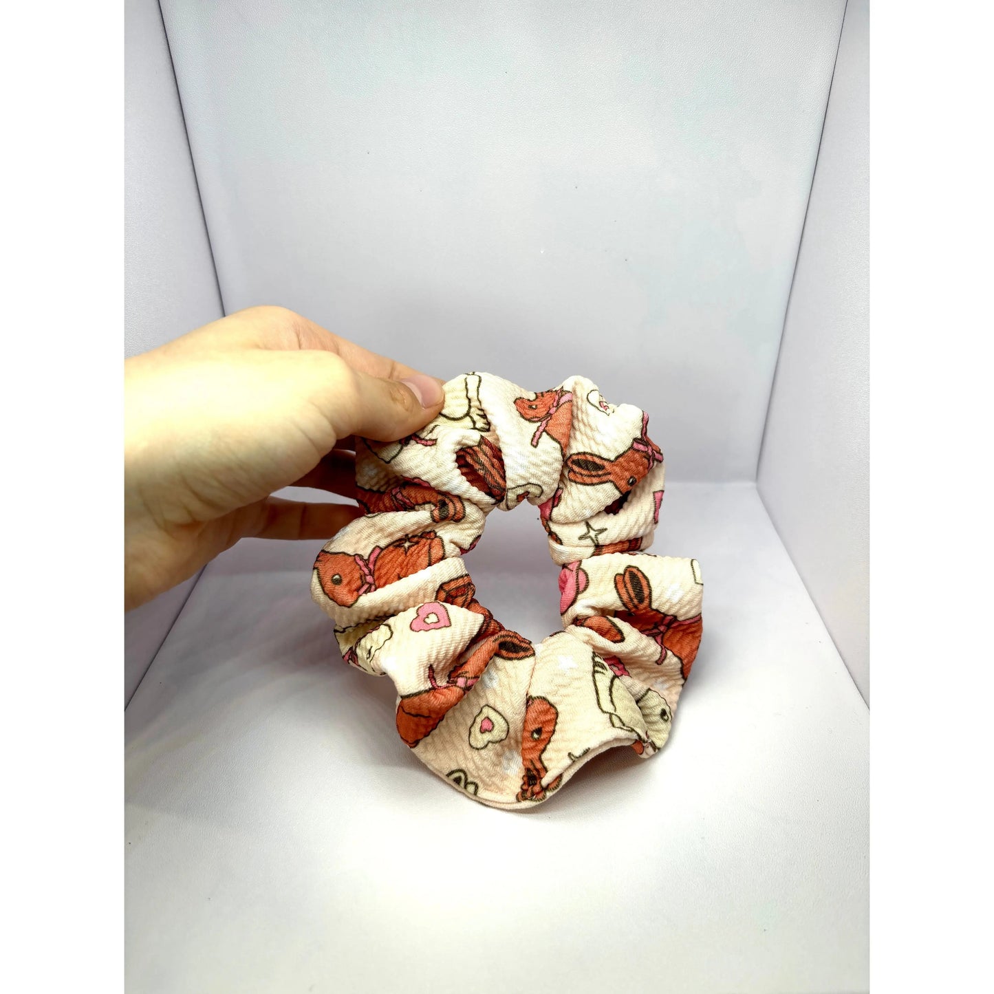 Mini Chocolate Bunny Easter Bullet Scrunchie Enchanted Scrunch