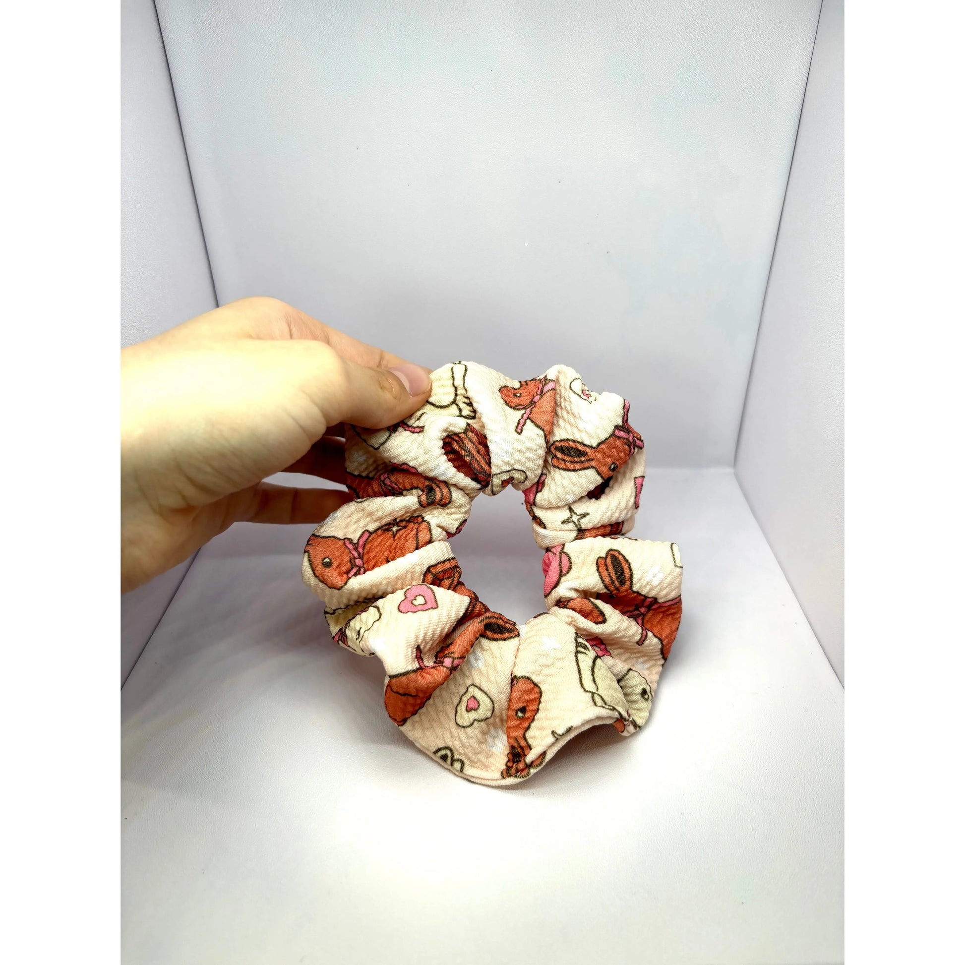 Mini Chocolate Bunny Easter Bullet Scrunchie Enchanted Scrunch