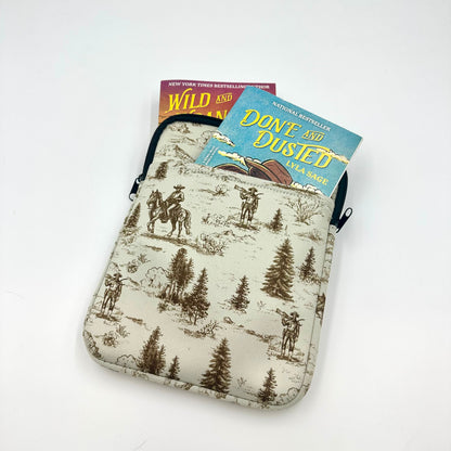 Golden Cowboy Print iPad Sleeve – Western Ranch Design Laptop or book sleeve! BashDesignsCo
