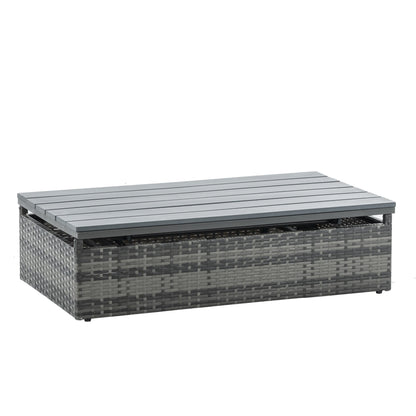 Patio Furniture, Outdoor Furniture, Seasonal PE Wicker Furniture,5 Set Wicker Furniture With Plywood Coffee Table V.I.P Digital Presence