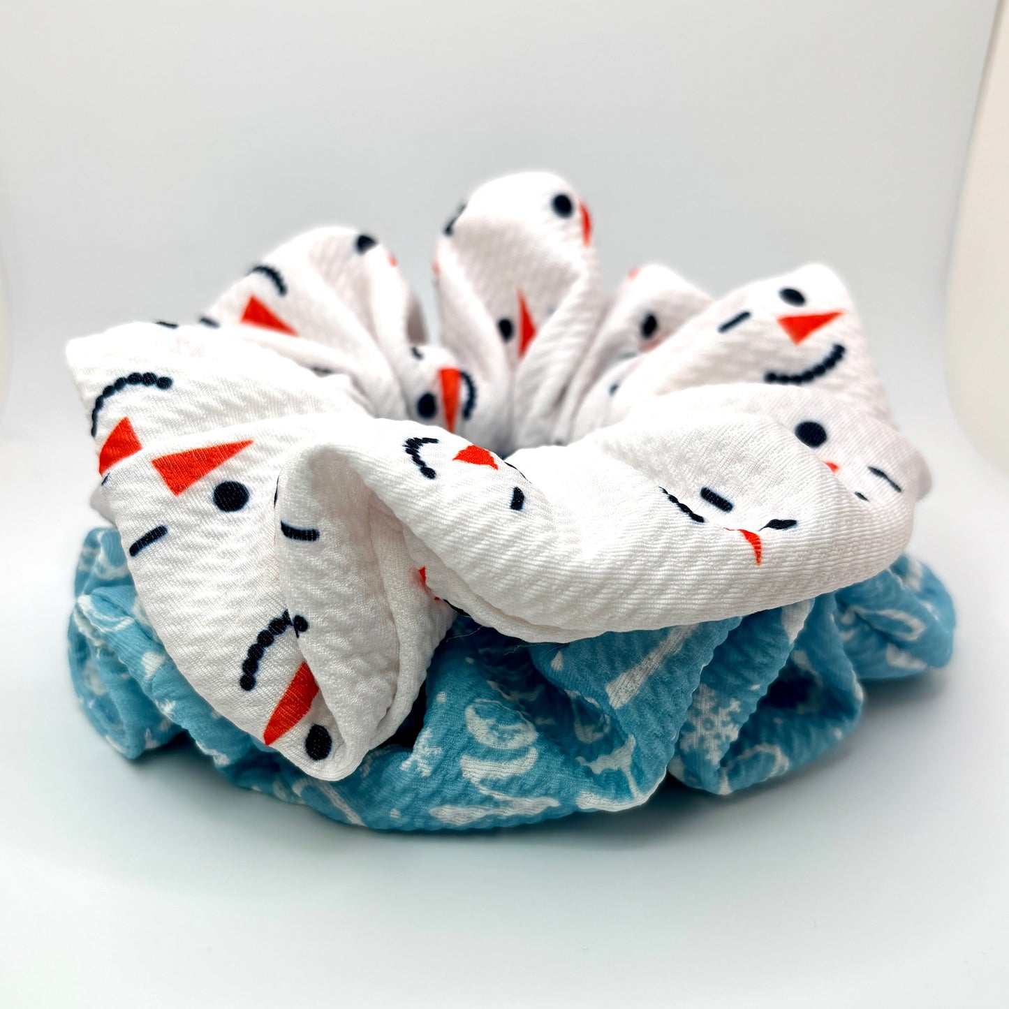 Snowman and Blue HoHoHo Christmas Scrunchie Set Enchanted Scrunch