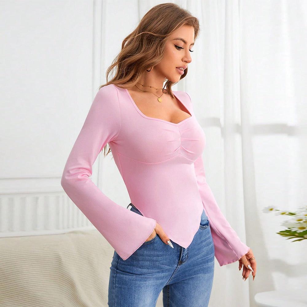 Slim Fit Knitted Long-Sleeved T-Shirt Top | Casual Country Girl Style for Spring & Summer Country in My Heart