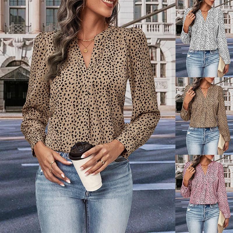 Wild West Leopard Print Top – Trendy Long Sleeved Cowgirl Top for Stylish Women Country in My Heart
