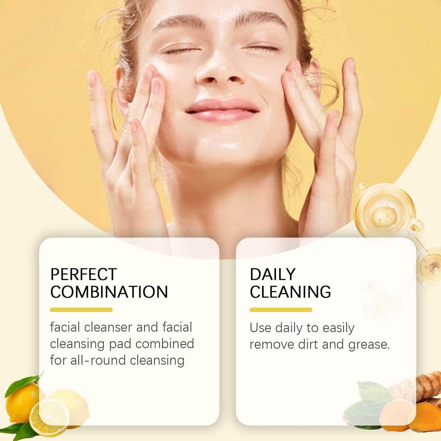 Turmeric Tender Cleansing Set Gently Cleanses Facial Skin And Improves Skin Quality