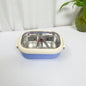 Cartoon cute bear stainless steel portable compartment lunch box with lid