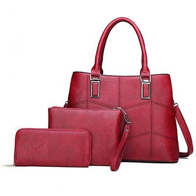 Luxury 3 Piece Leather Tote Set | Genuine Leather Cowgirl Shoulder Bag & Clutch Country in My Heart