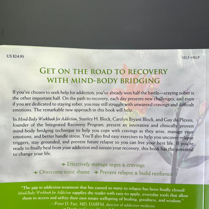 MIND-BODY WORKBOOK FOR ADDICTION Effective Tools Substance Abuse Recovery Book PayWut