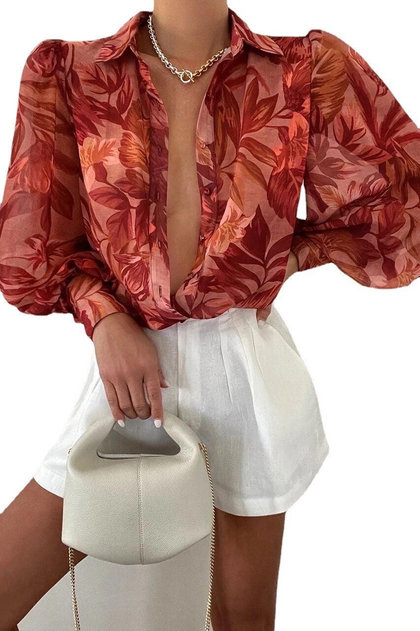Long Sleeved Single Breasted Casual Top | Colorful Cowgirl Fashion for Every Day Country in My Heart