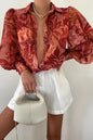 Long Sleeved Single Breasted Casual Top | Colorful Cowgirl Fashion for Every Day Country in My Heart
