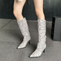 LuxSnakeskin Pointed Toe Knee High Boots Country in My Heart