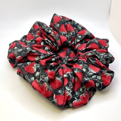 Black Strawberry Vine Scrunchie Enchanted Scrunch