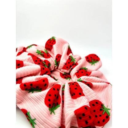 Strawberry Ribbed Scrunchie Enchanted Scrunch