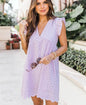 Women's Country Lace Jacquard Hollow V-Neck Dress Country in My Heart