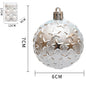 Christmas 6cm Decorative Ball with Starry Sky Relief, Christmas Electroplating Ball Pendant, Venue Decoration Ball