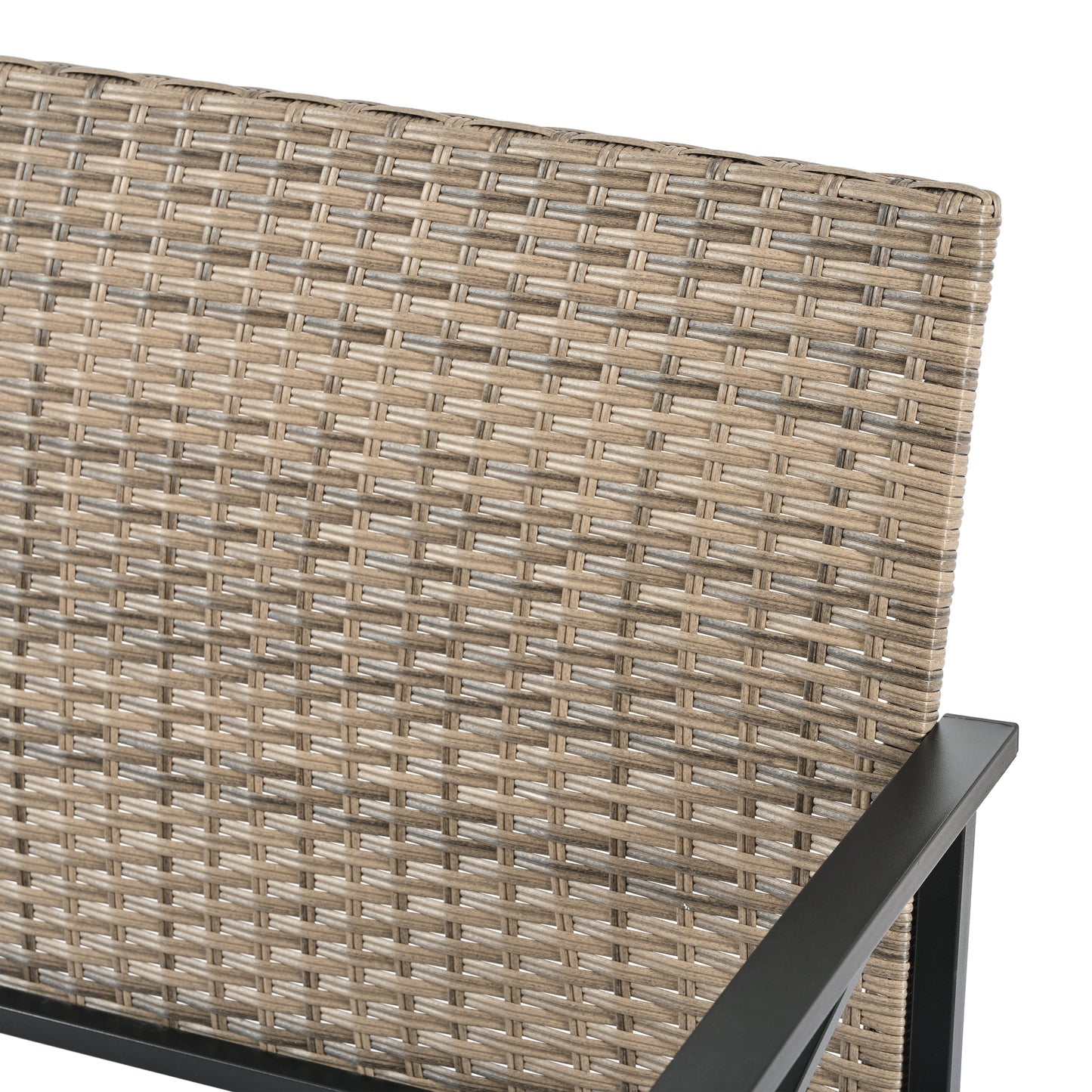 Patio Furniture, Outdoor Furniture, Seasonal PE Wicker Furniture, Four Set Wicker Furniture With Black Metal Table V.I.P Digital Presence