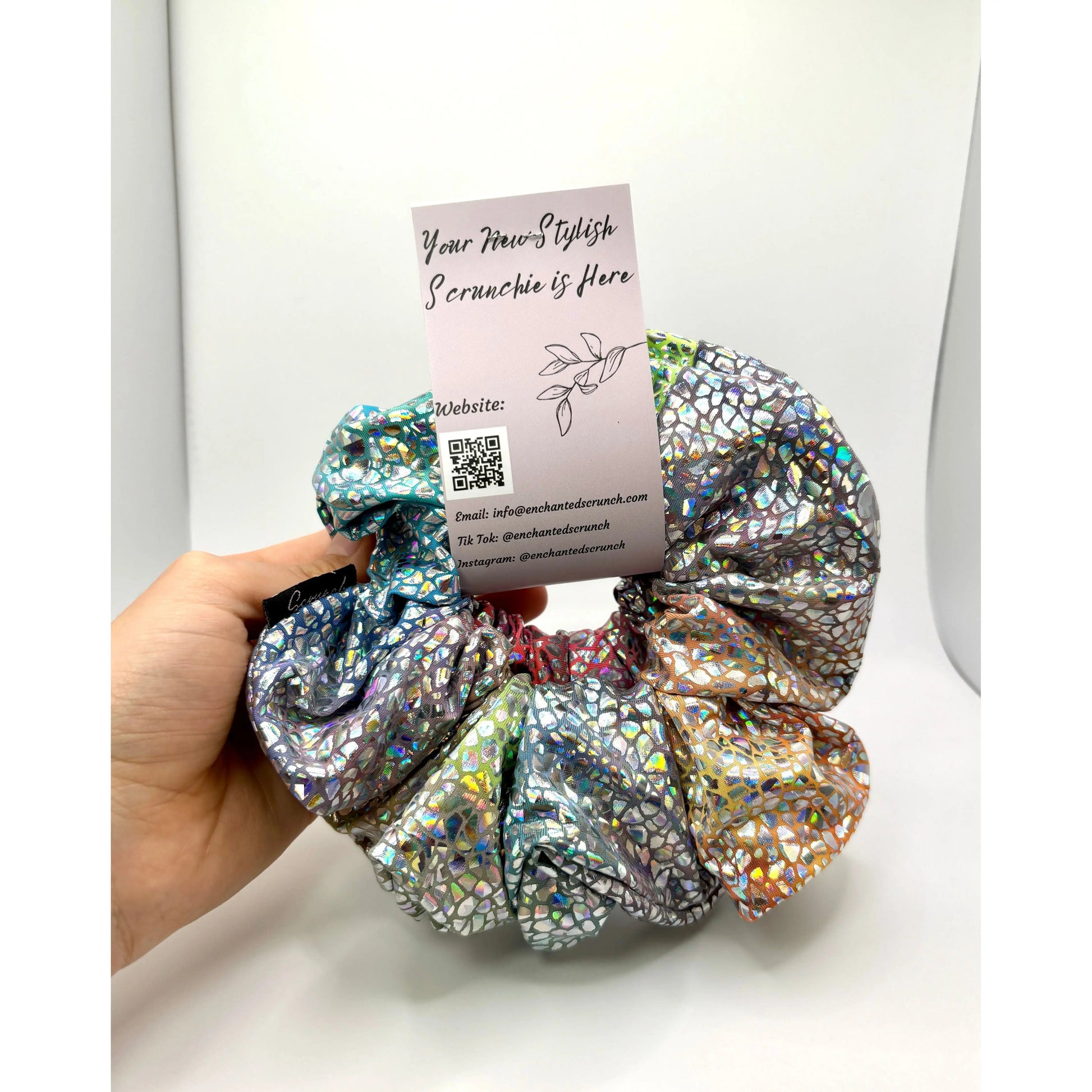 Holographic Tie Dye Mommy & Me Scrunchie Set Enchanted Scrunch