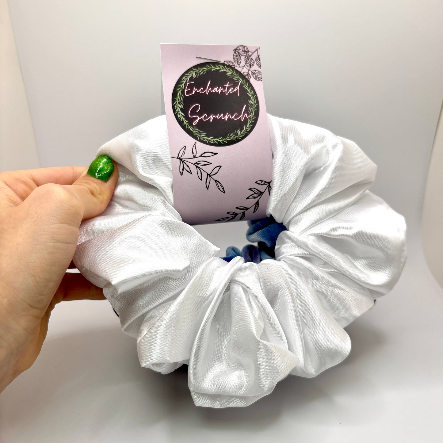 Blue Purple Tie Dye & White Scrunchie Set Enchanted Scrunch