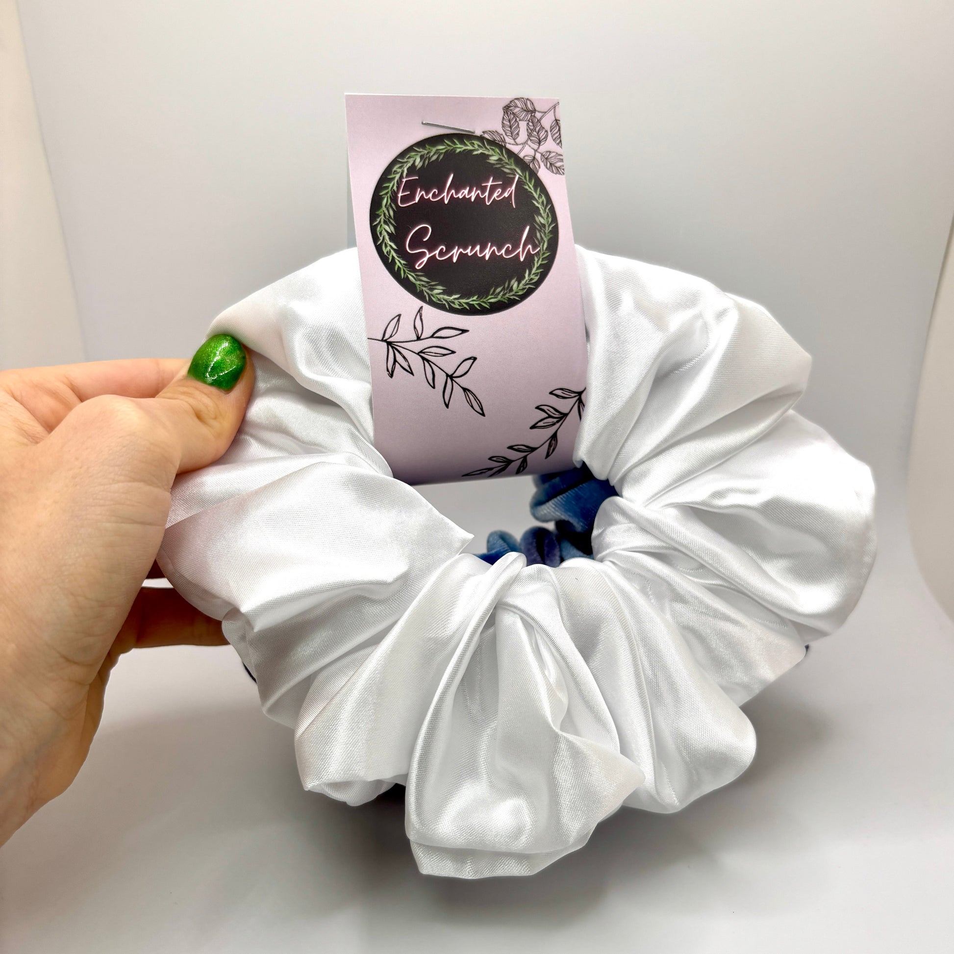 Blue Purple Tie Dye & White Scrunchie Set Enchanted Scrunch