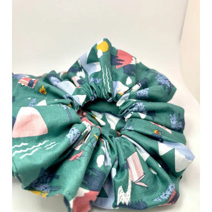 Teal Mountains & Campers Scrunchie Enchanted Scrunch