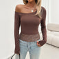 Lace Embrace One Shoulder Top - Sexy Lace Detail Fashion Top for Women Country in My Heart
