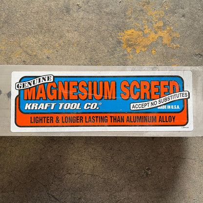 KRAFT TOOL CO. Magnesium Screed 192”x1 1/2”x3 1/2” CC616 PayWut