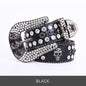 Skullduggery Western Rhinestone Belt | Punk Rock Skull Studded Fashion Belt Country in My Heart