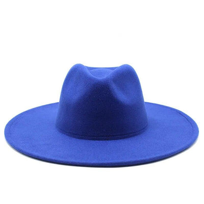 Modern Classic Felt Fedora – Stylish Wide Brim Wool Hat for Men and Women Country in My Heart