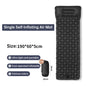 Outdoor double inflatable sleeping pad – with built-in pillow & pump, for camping, backpacking, hiking.