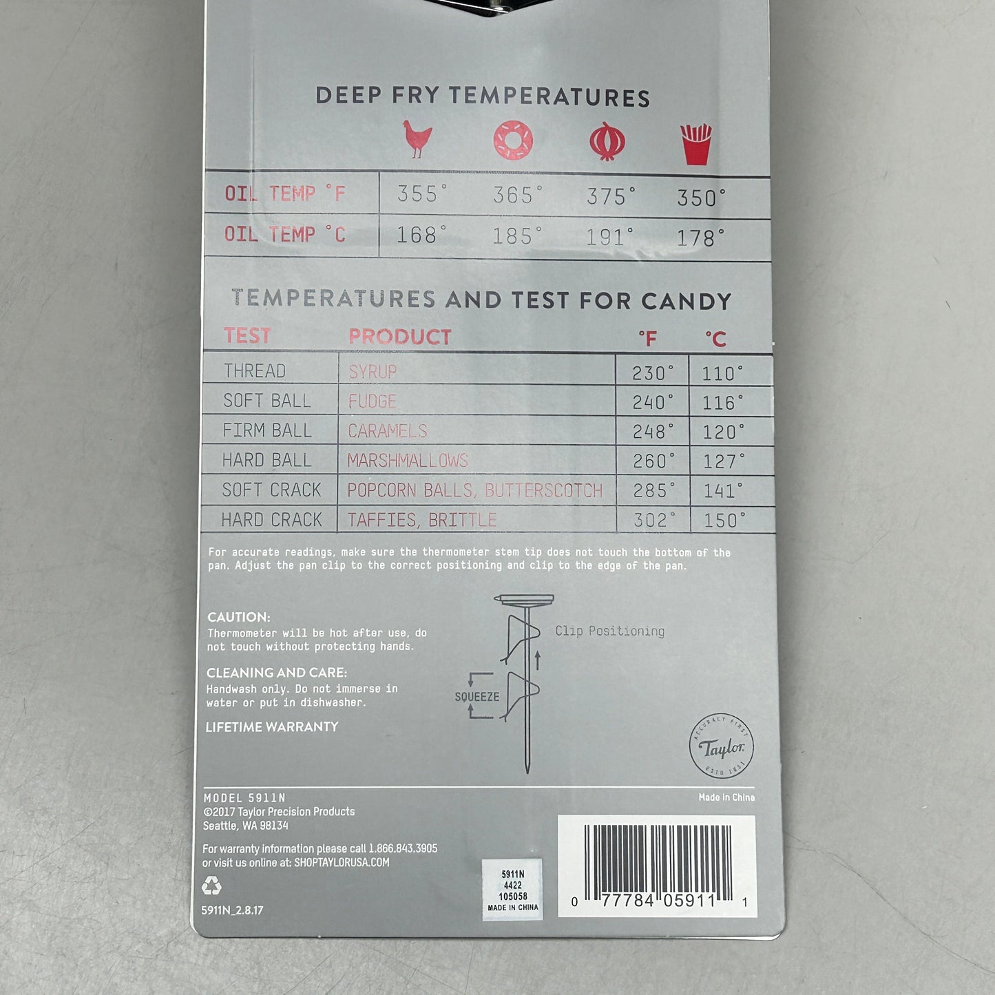 TAYLOR Candy/Deep Fry Thermometer Multiuse Kitchen Tools 5911N (New) PayWut