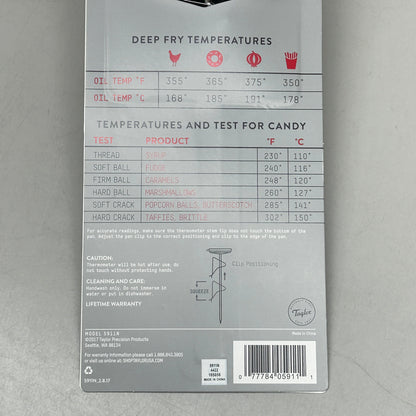 TAYLOR Candy/Deep Fry Thermometer Multiuse Kitchen Tools 5911N (New) PayWut