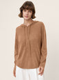 100% Extra-Fine Merino Wool Knit Hooded Sweatshirt SIA