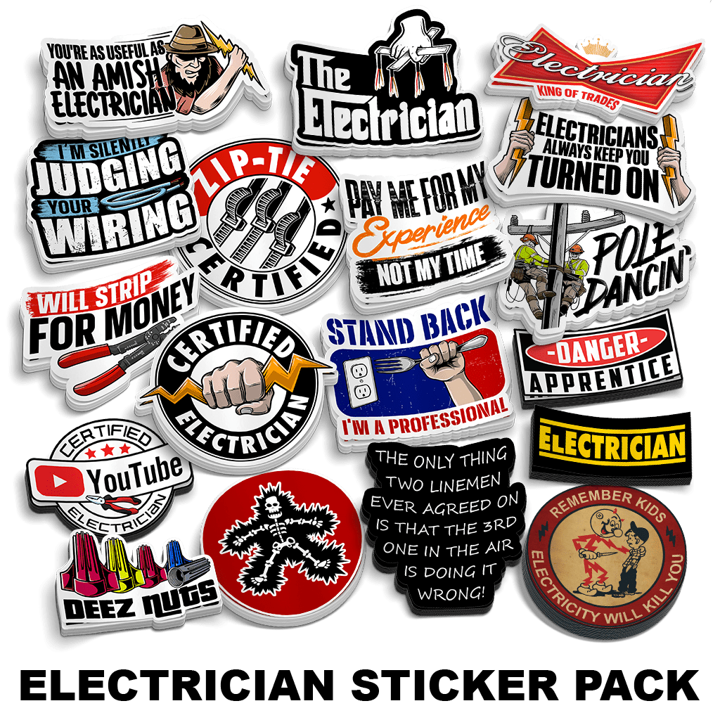 Electrican Sticker Pack Armed American Supply