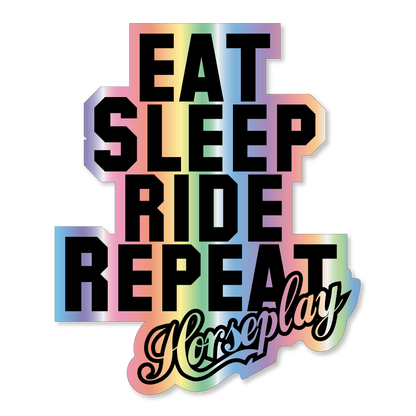 Eat Sleep Ride Repeat Sticker Horseplay Apparel