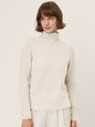 Premium Cashmere Blend Hand-Finished Seamless Turtleneck Knit Top TOVE