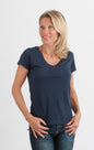 Clearance Women's Bamboo V-Neck Cap Sleeve T-Shirt