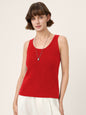 100% Mongolian Cashmere Versatile Crew Neck Tank Top VIVIANA