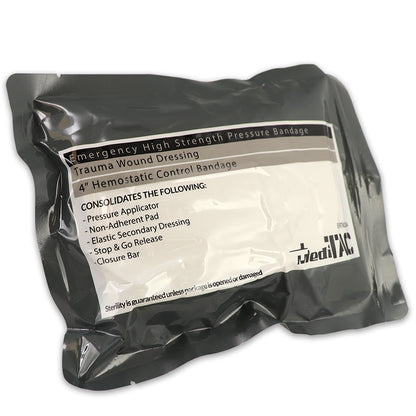 High-Strength Pressure ISRAELI TYPE Bandage, 4" quakekits.com