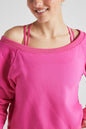Off Shoulder Sweatshirt in PINK Fitkitty Culture Athleisure Wear, Yoga Wear & Women's Clothing