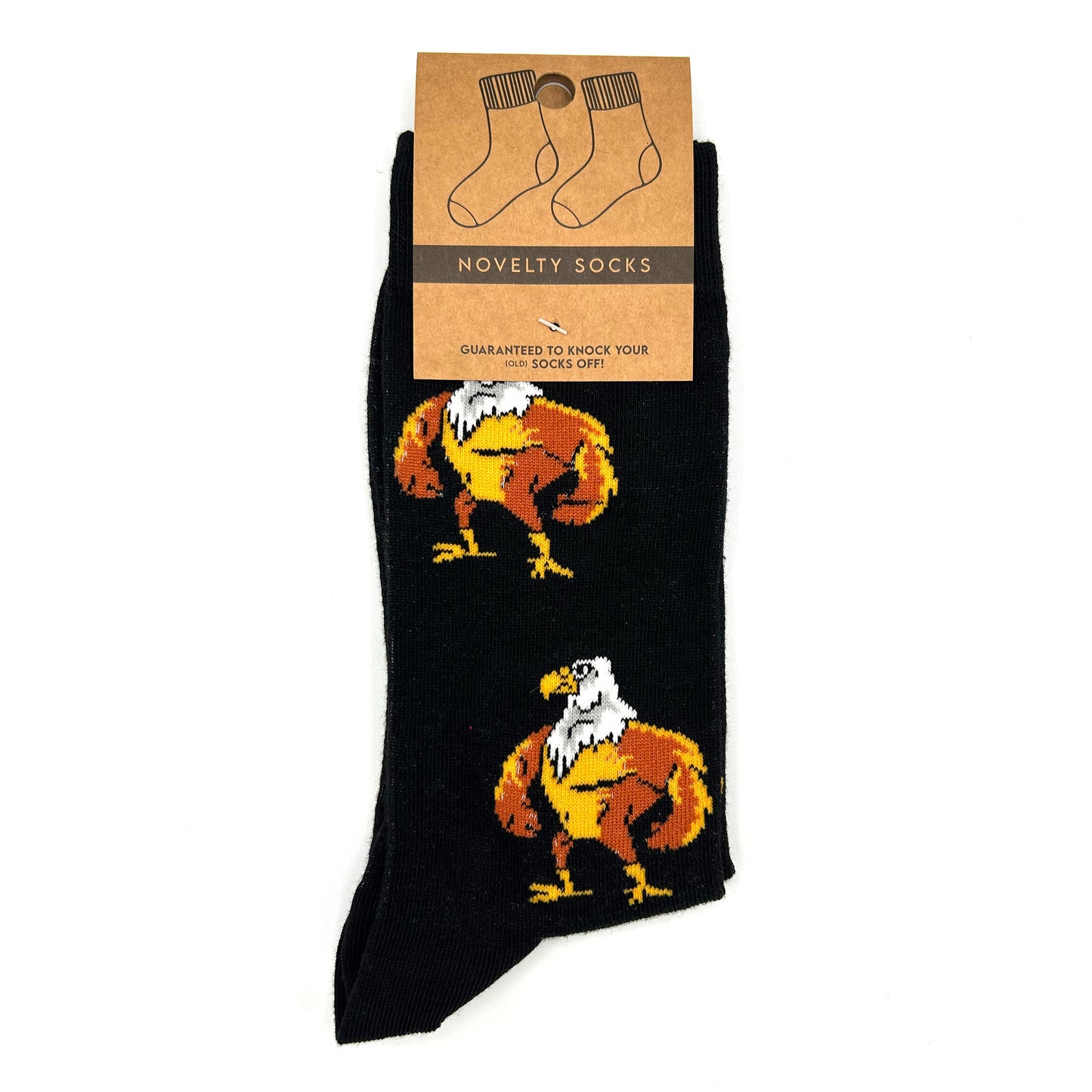 Buff Bald Eagle Novelty Socks Shield Republic