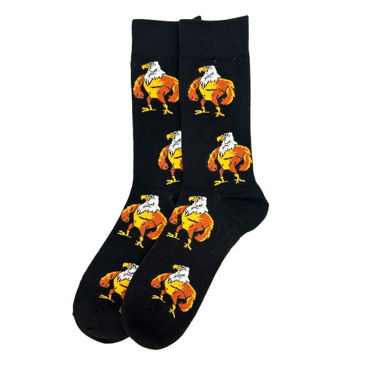 Buff Bald Eagle Novelty Socks Shield Republic