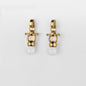 Briolette - Moonstone Horse Bit Equestrian Earring in Gold Urban-Equestrian