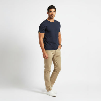 Elijah Navy Short Sleeve Crew Auragen