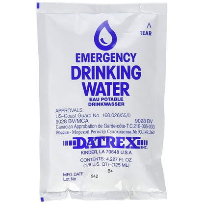 Six Pack of Water Pouches - Long Shelf Life quakekits.com