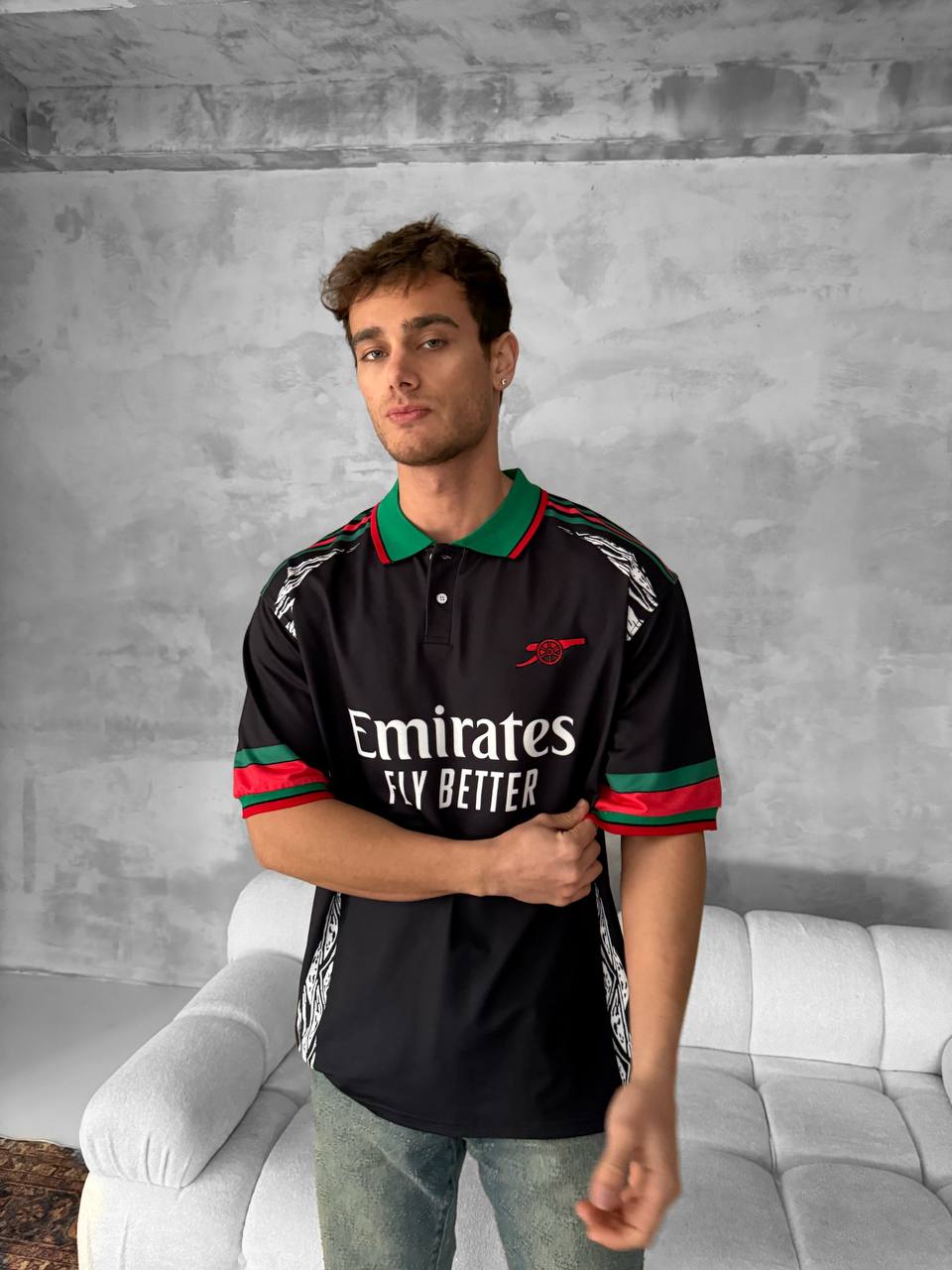 Emirates Fly Better Polo Graphic Tee Withinblack
