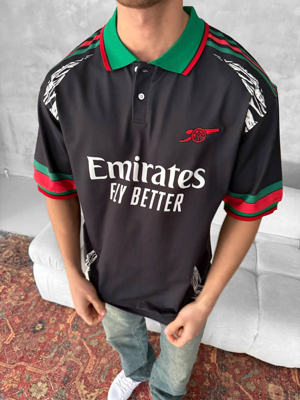 Emirates Fly Better Polo Graphic Tee Withinblack
