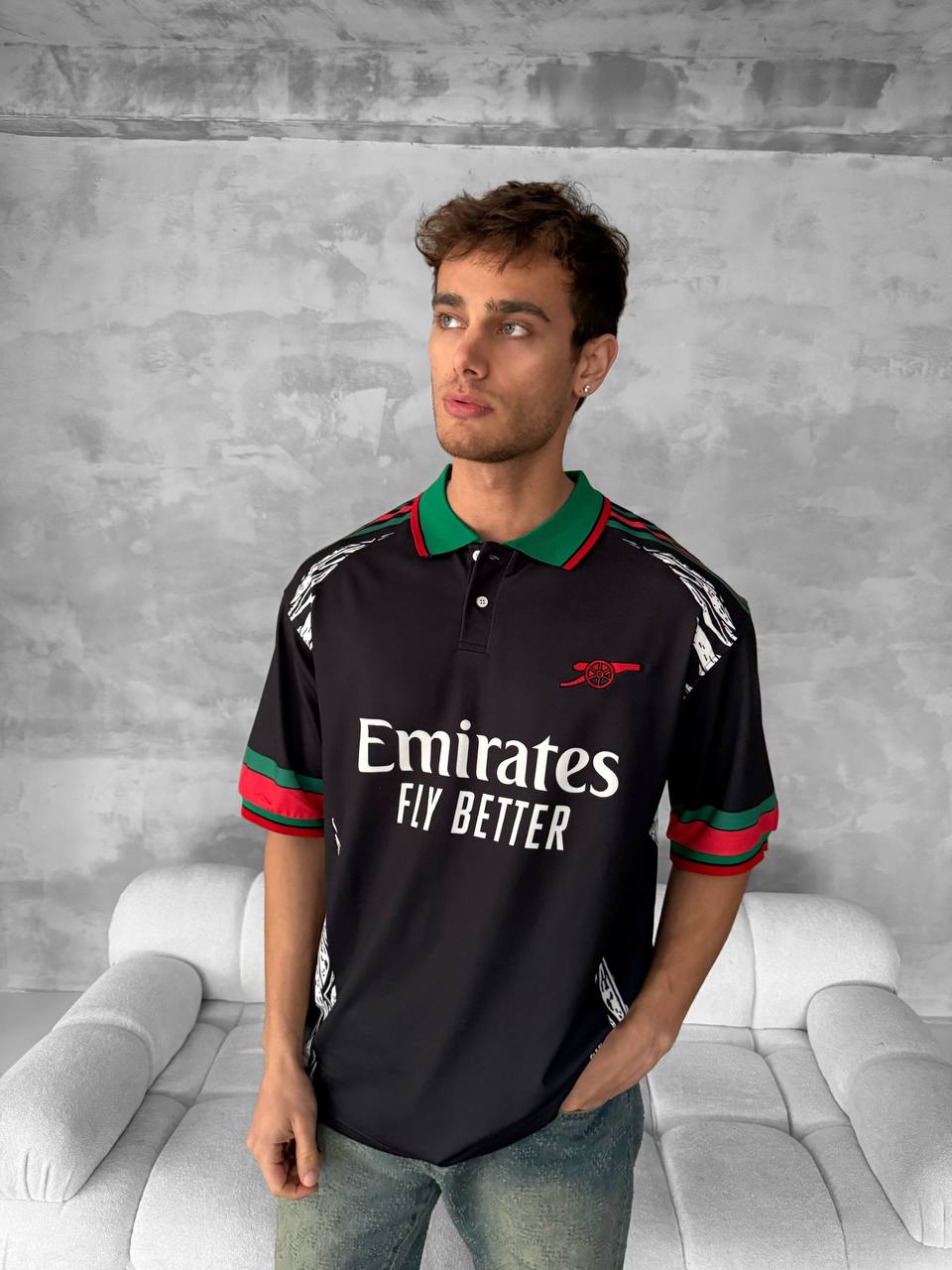 Emirates Fly Better Polo Graphic Tee Withinblack